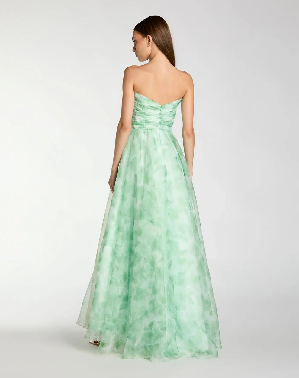 Ieena Duggal 30783 - Ruched Bodice Floral Evening Dress