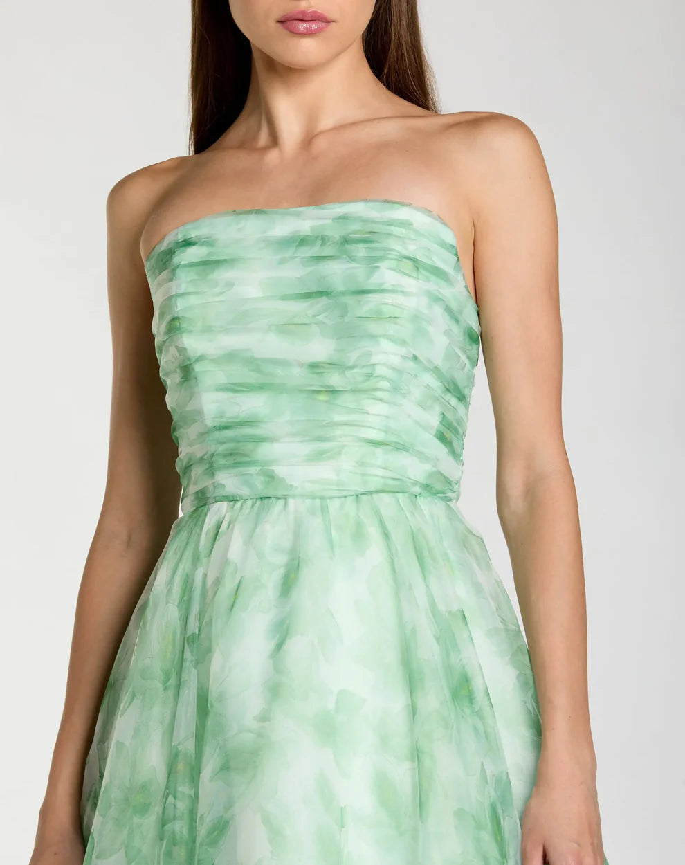 Ieena Duggal 30783 - Ruched Bodice Floral Evening Dress