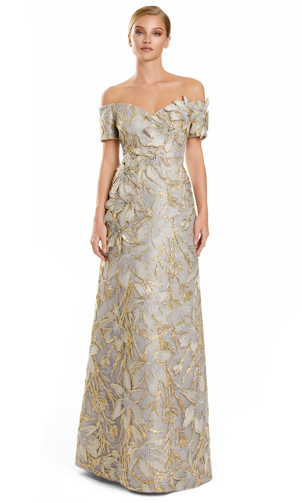 Alexander by Daymor 3100F25 - Sweetheart Off Shoulder Floral Gown