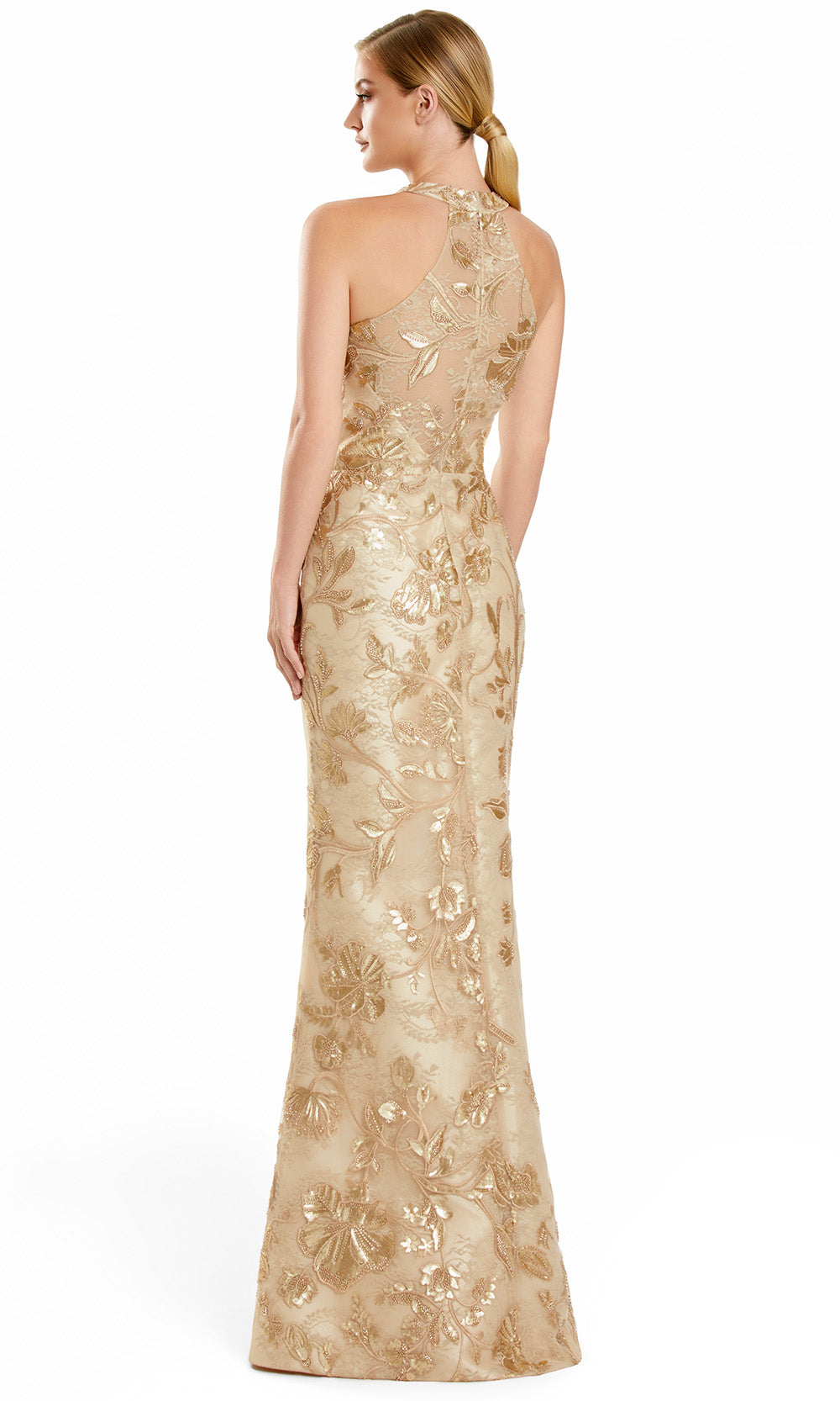 Alexander by Daymor 3101F25 - Halter Embellished Sheath Gown
