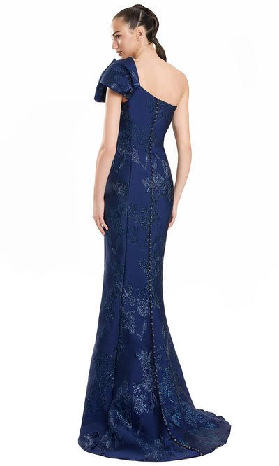 Alexander by Daymor 3105F25 - Bow Shoulder Pleated Evening Gown