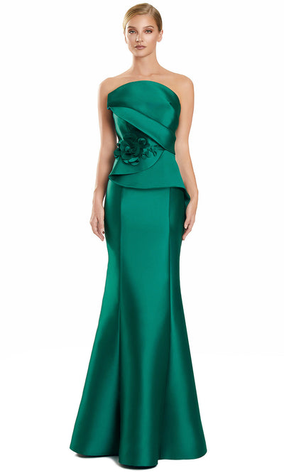 Alexander by Daymor 3108F25 - Strapless Mermaid Gown with Floral Waist