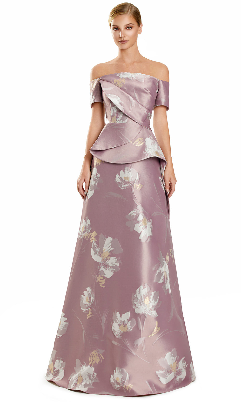 Alexander by Daymor 3109F25 - A-Line Floral Print Evening Gown Prom Dresses