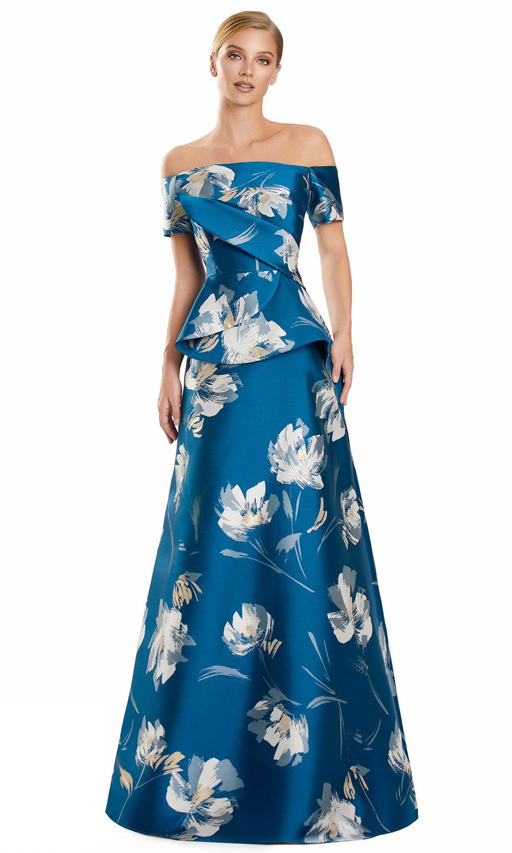 Alexander by Daymor 3109F25 - A-Line Floral Print Evening Gown Prom Dresses