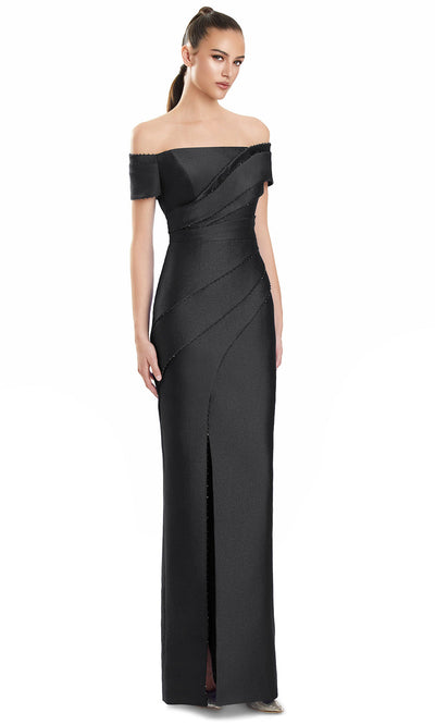 Alexander by Daymor 3116F25 - Pleated Bodice Off Shoulder Gown Bridesmaid Dresses