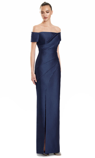 Alexander by Daymor 3116F25 - Pleated Bodice Off Shoulder Gown Bridesmaid Dresses