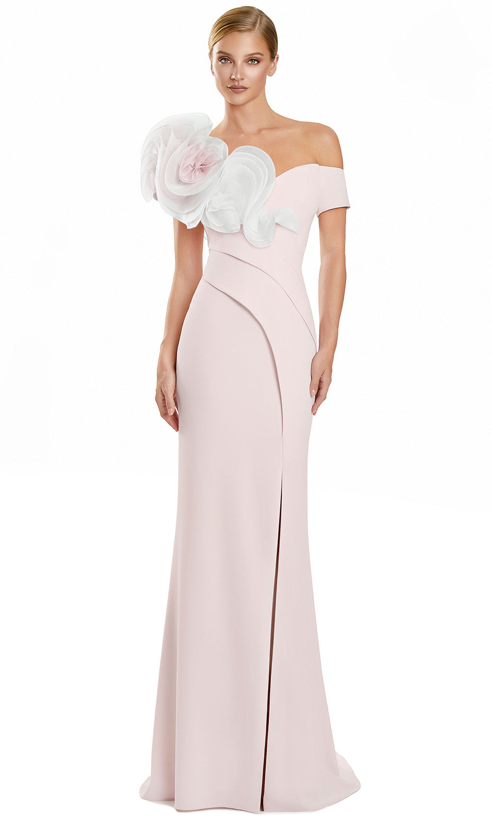 Alexander by Daymor 3122F25 - Ruffled Sleeve Evening Gown