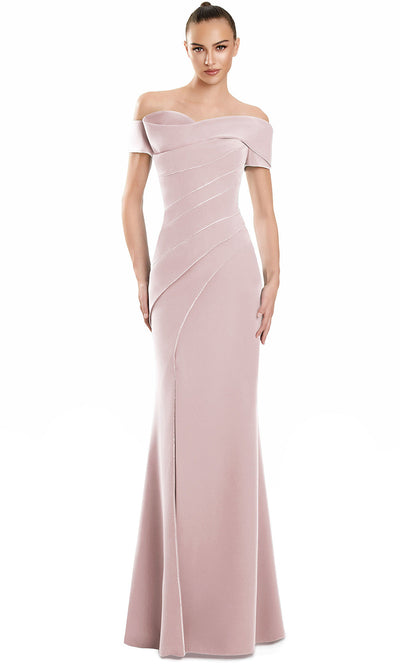 Alexander by Daymor 3123F25 - Off Shoulder Seam Sculpted Evening Gown Bridesmaid Dresses