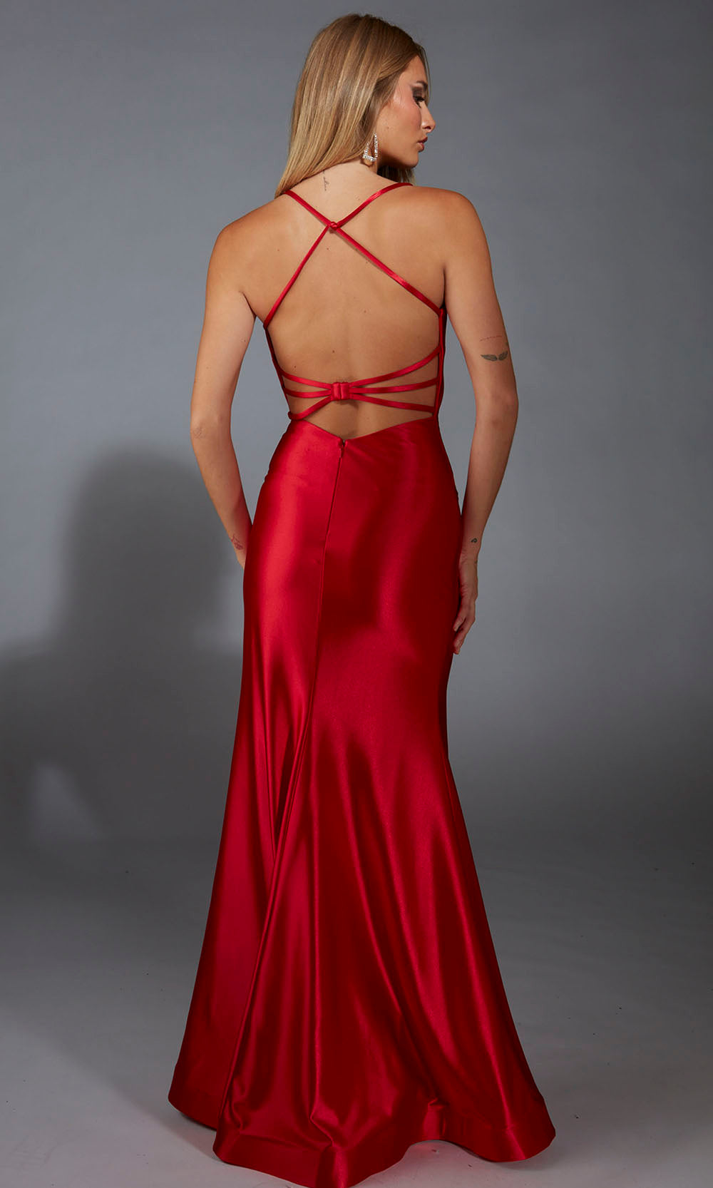Aerie Couture 312 - Fitted Evening Dress with Lace Up Back Prom Dresses