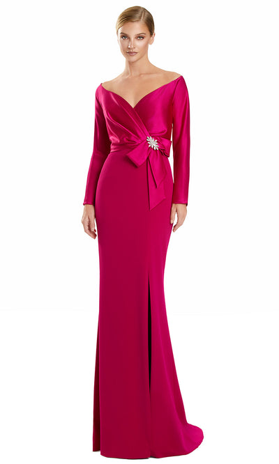 Alexander by Daymor 3133F25 - Off Shoulder Long Sleeve Fitted Gown Formal Gowns