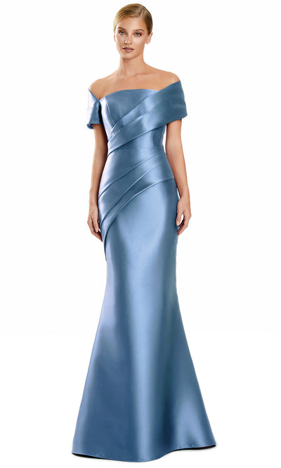 Alexander Daymor 3134F25 - Off Shoulder Pleated Dress