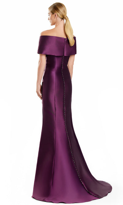 Alexander Daymor 3134F25 - Off Shoulder Pleated Dress