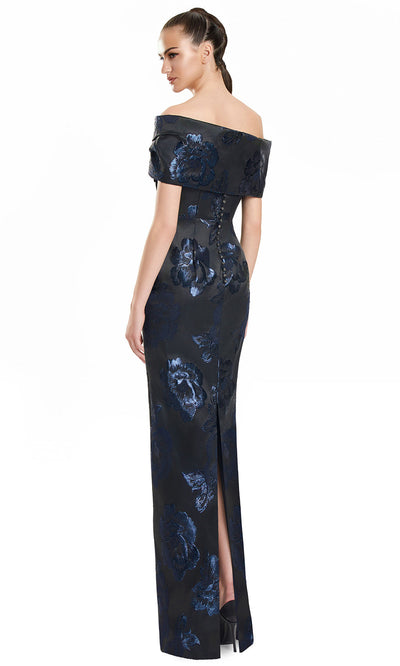 Alexander by Daymor 3135F25 - Column Skirt Floral Evening Gown with Slit Evening Dresses