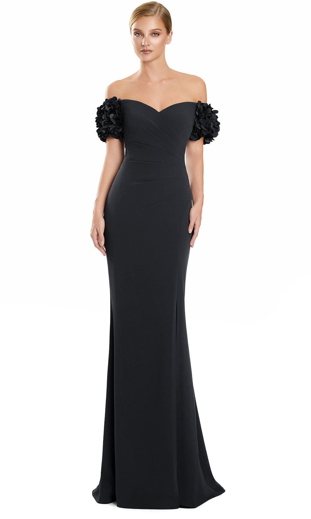 Alexander by Daymor 3136F25 - Sweetheart Floral Sleeve Sheath Gown