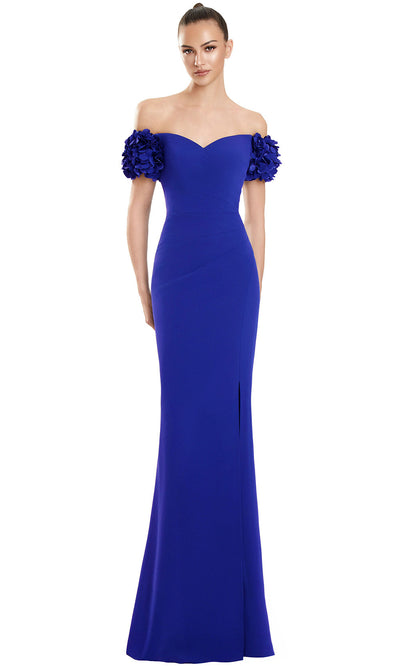 Alexander by Daymor 3136F25 - Floral Sleeve High Slit Evening Gown Bridesmaid Dresses