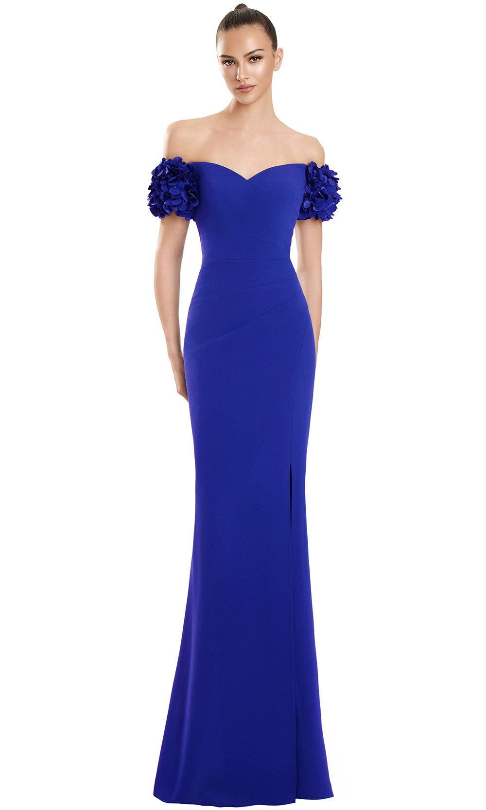 Alexander by Daymor 3136F25 - Sweetheart Floral Sleeve Sheath Gown