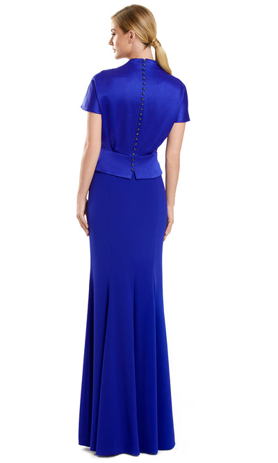 Alexander by Daymor 3141F25 - Short Sleeve Draped Evening Gown
