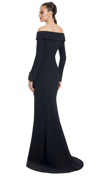 Alexander by Daymor 3149F25 - Long Sleeve Off Shoulder Fitted Gown