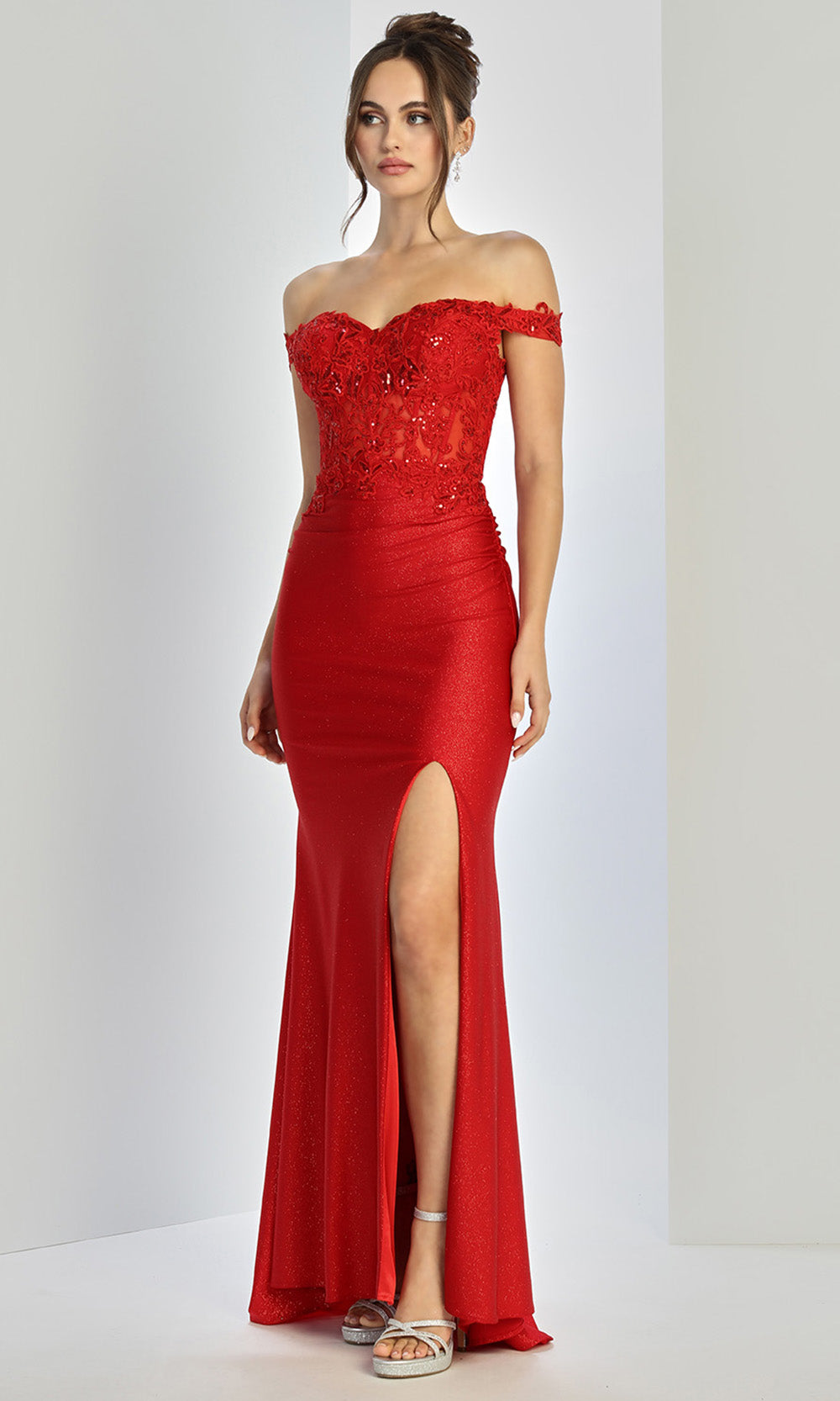 Adora Design 3189 - Sweetheart Applique Sheath Dress Prom Dresses in Red  