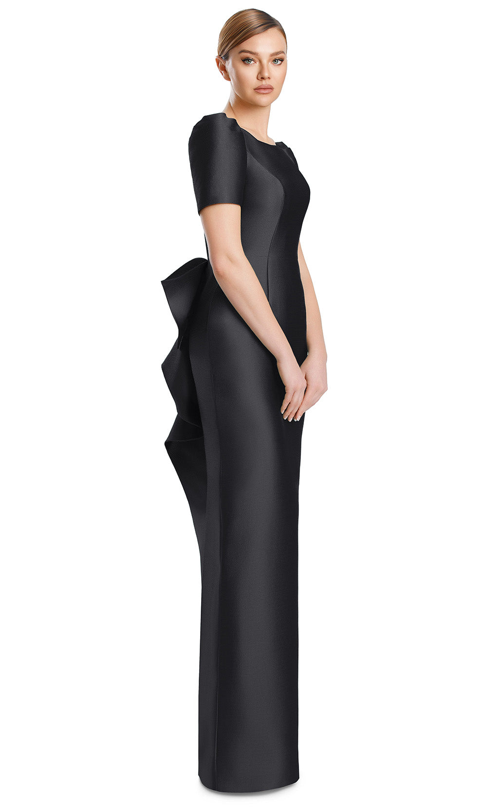 Alexander by Daymor 3202S26 - Short Sleeve Evening Gown Mother of the Bride Dresses in Black