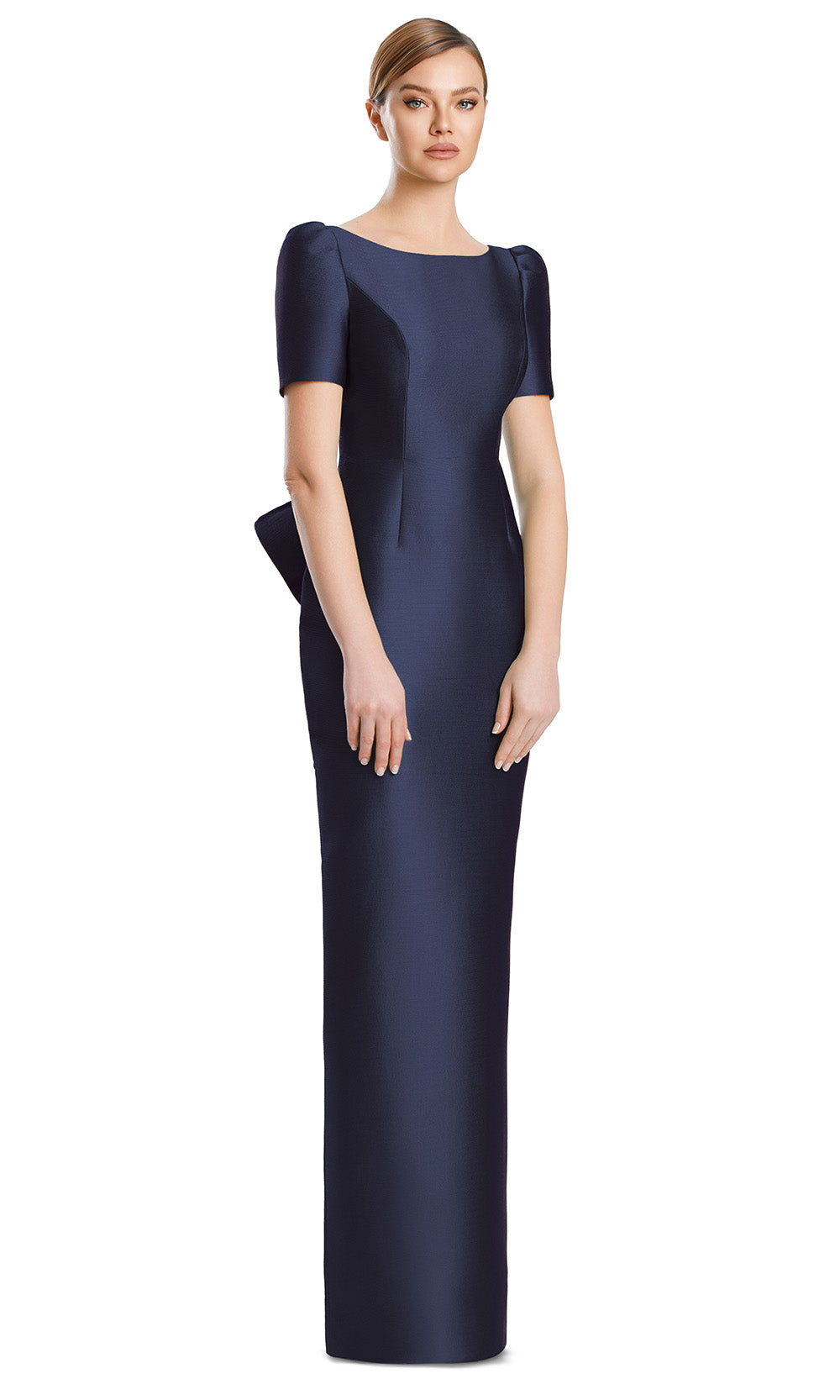 Alexander by Daymor 3202S26 - Short Sleeve Evening Gown Mother of the Bride Dresses in Navy