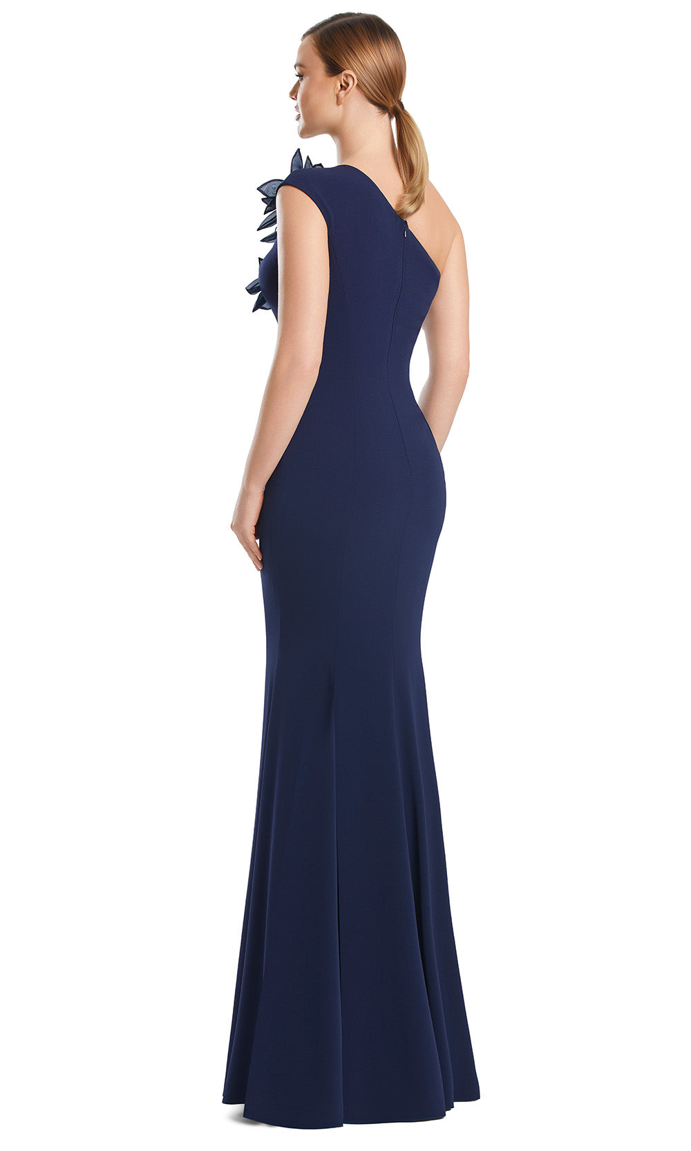 Alexander by Daymor 3208S26 - Asymmetrical Floral Evening Dress Mother of the Bride Dresses in Midnight