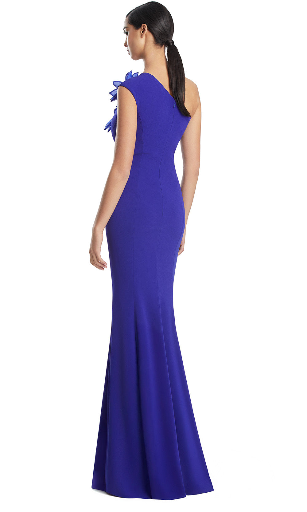 Alexander by Daymor 3208S26 - Asymmetrical Floral Evening Dress Mother of the Bride Dresses in Sapphire