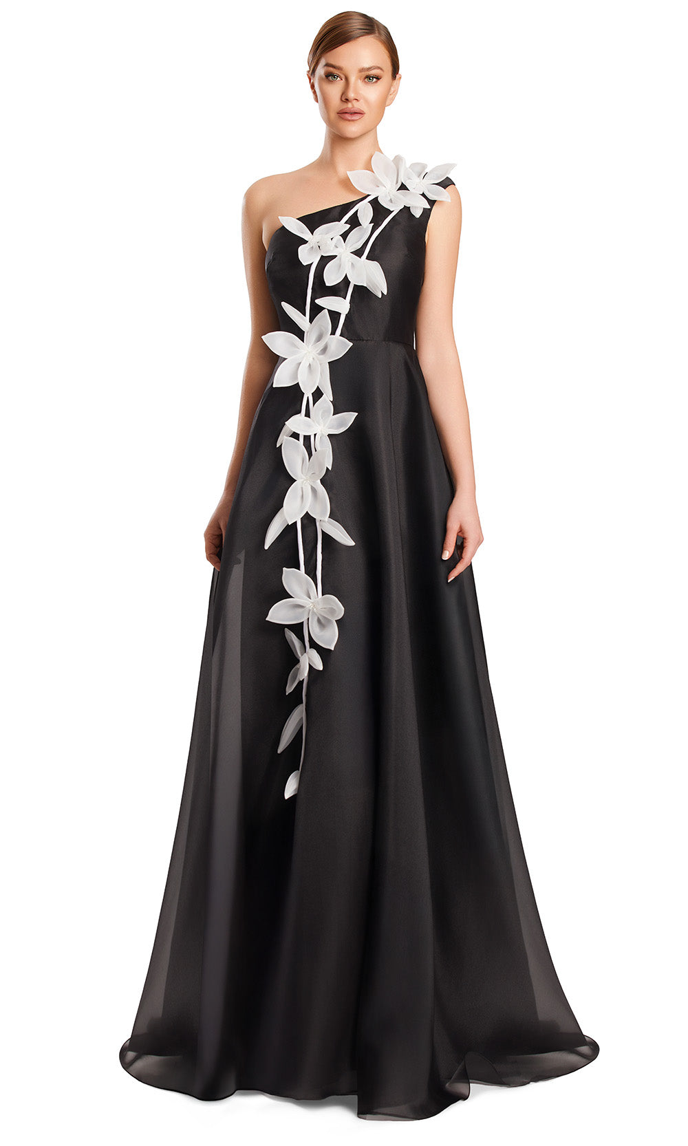 Alexander by Daymor 3209S26 - Floral Detail Evening Dress Mother of the Bride Dresses in Black White