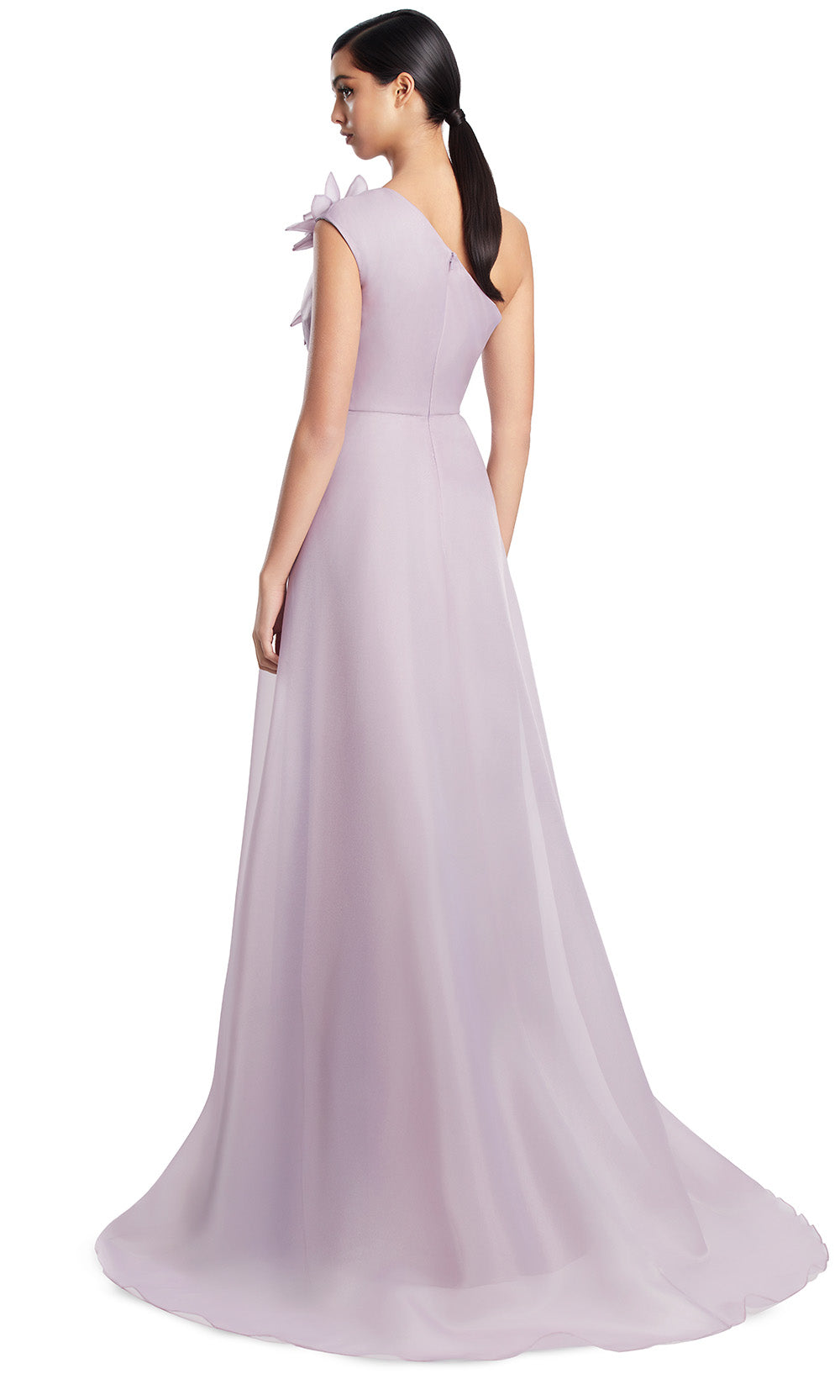 Alexander by Daymor 3209S26 - One Shoulder Applique Gown In Lilac