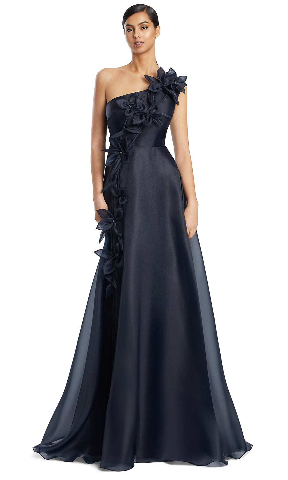 Alexander by Daymor 3209S26 - Floral Detail Evening Dress Mother of the Bride Dresses in Navy