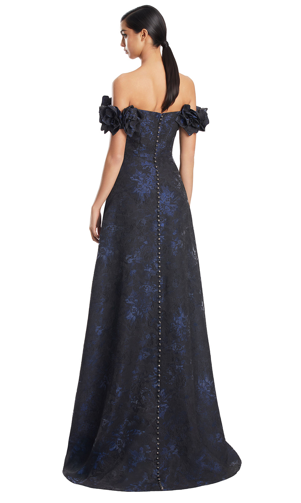 Alexander by Daymor 3216S26 - Sculpted Evening Gown Mother of the Bride Dresses in Navy Multi
