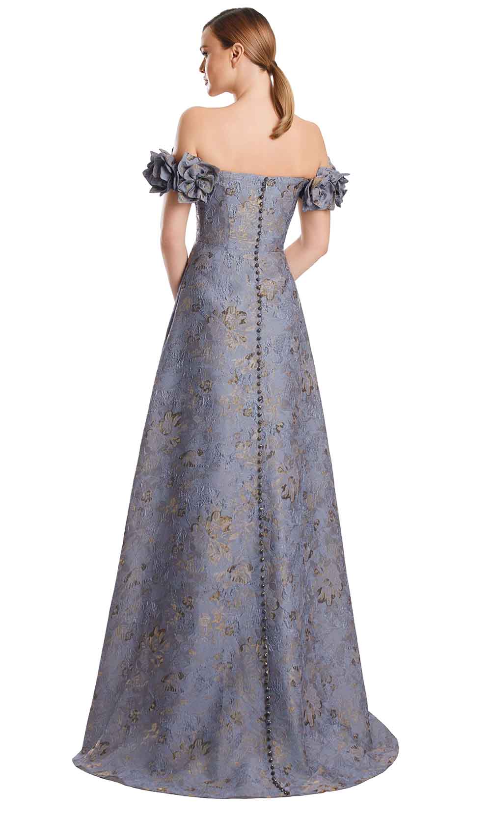Alexander by Daymor 3216S26 - Sculpted Evening Gown Mother of the Bride Dresses in Slate Multi