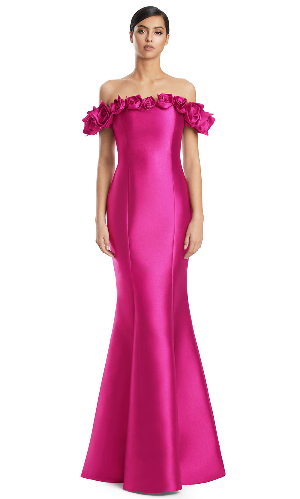 Alexander by Daymor 3217S26 - Floral Trim Evening Dress Mother of the Bride Dresses in Passion