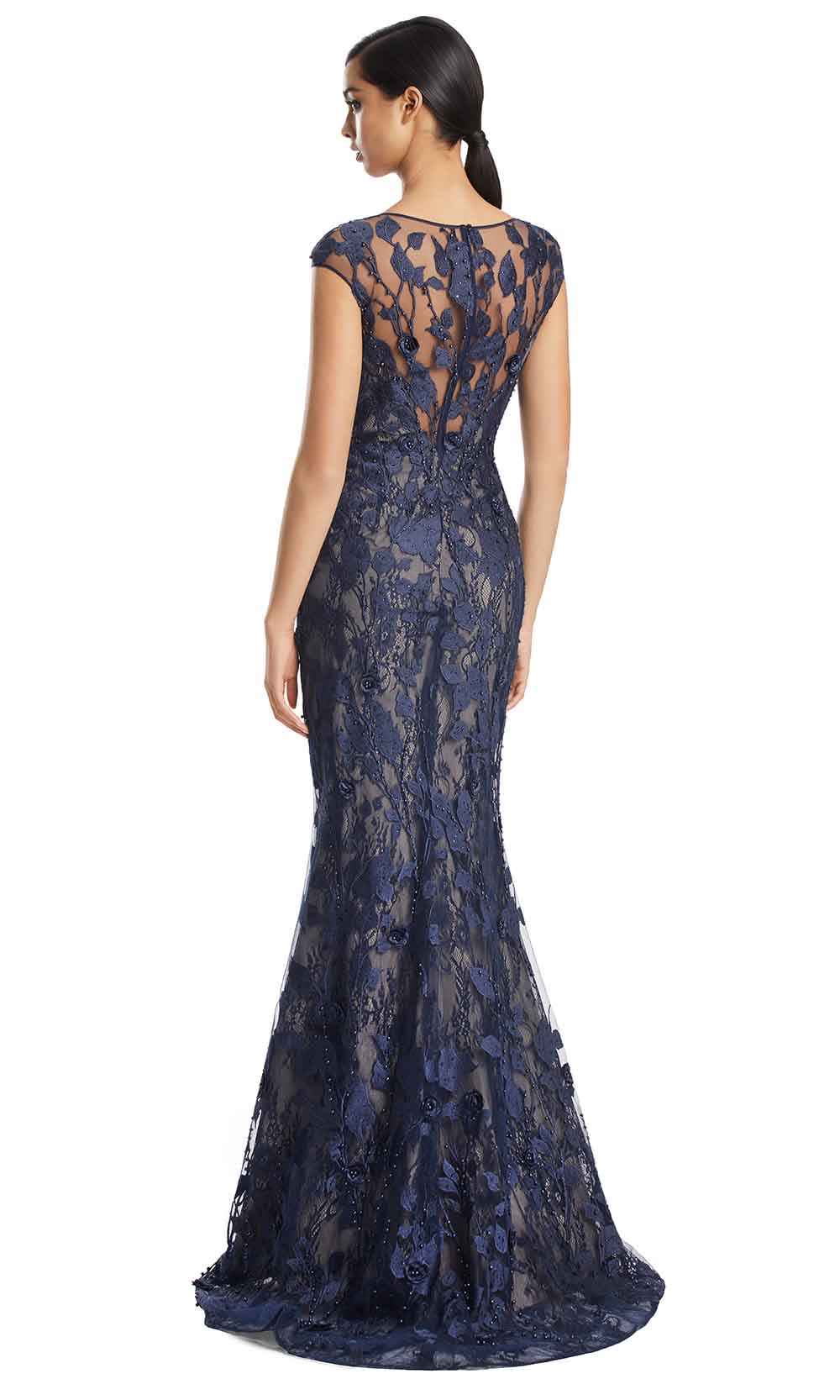 Alexander by Daymor 3219S26 - Embellished Sheath Evening Dress Special Occasion Dress in Navy