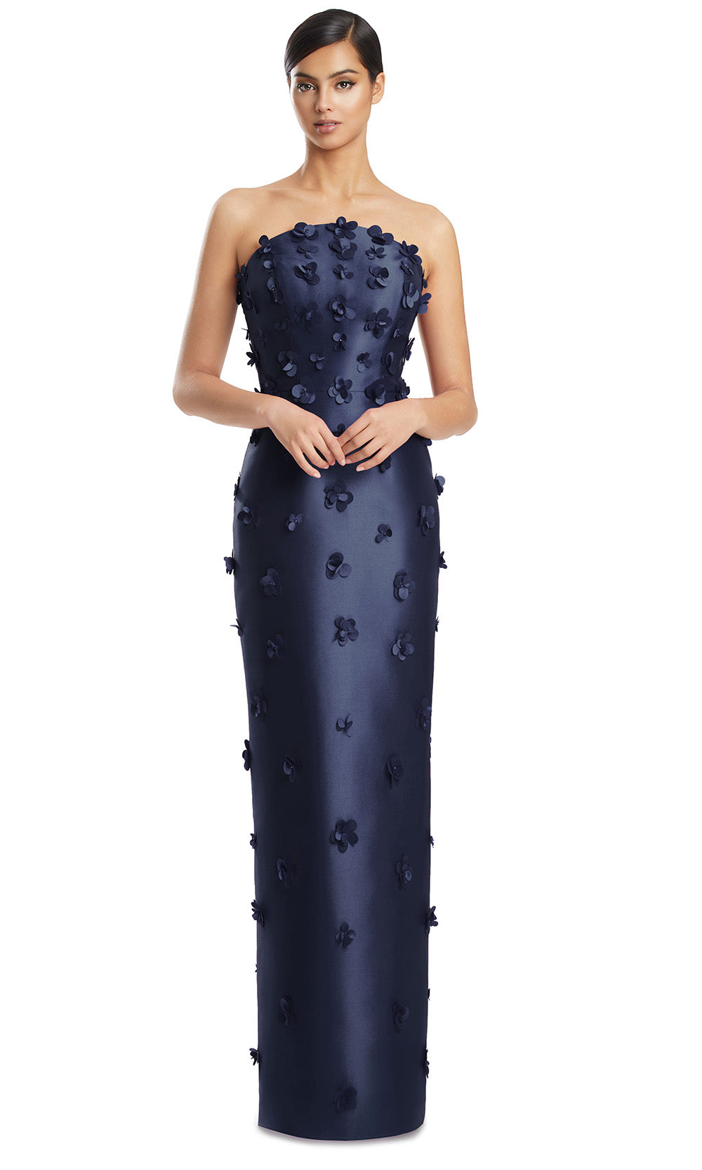 Alexander by Daymor 3220S26 - Floral Detail Evening Dress Mother of the Bride Dresses in Navy