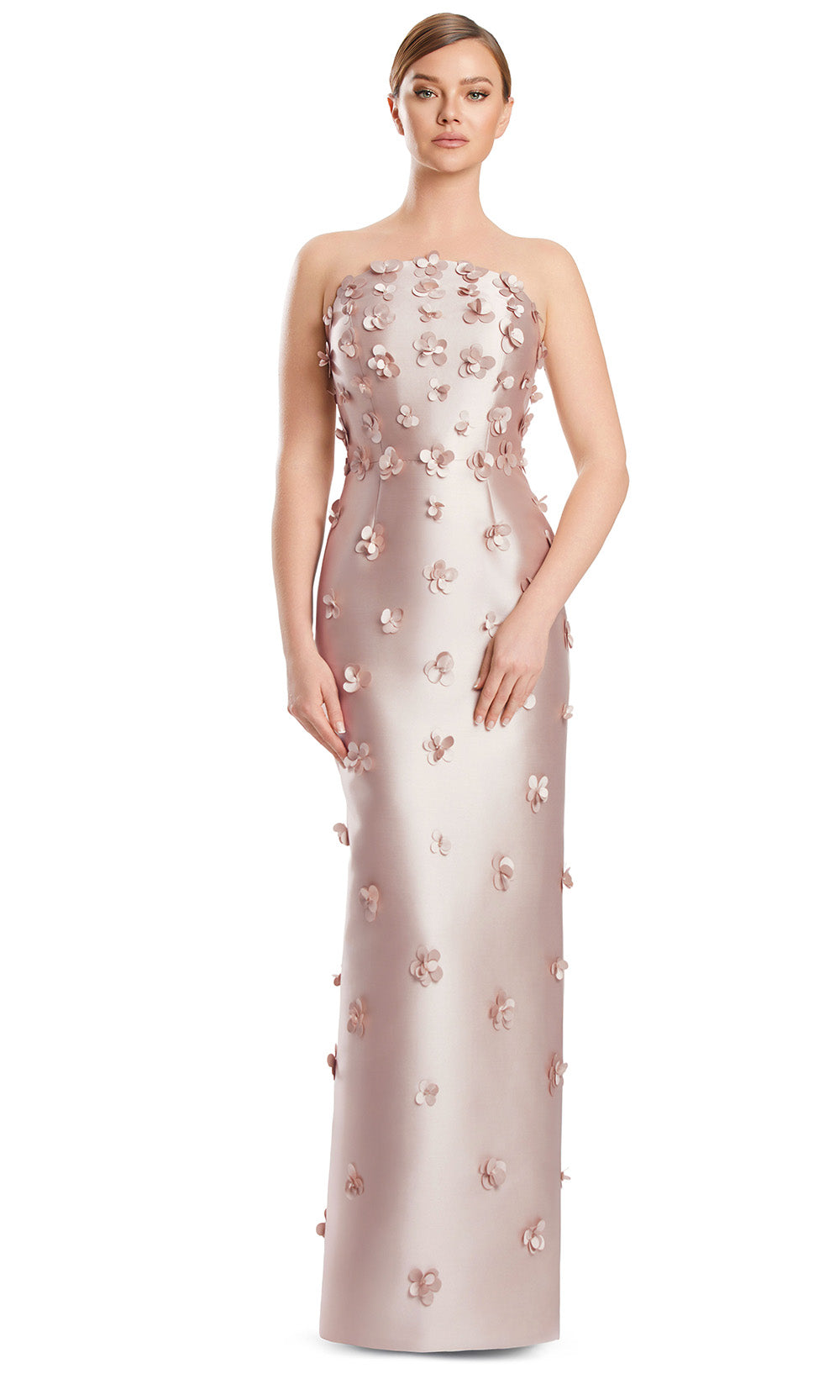 Alexander by Daymor 3220S26 - Floral Detail Evening Dress Mother of the Bride Dresses in Silver Peony