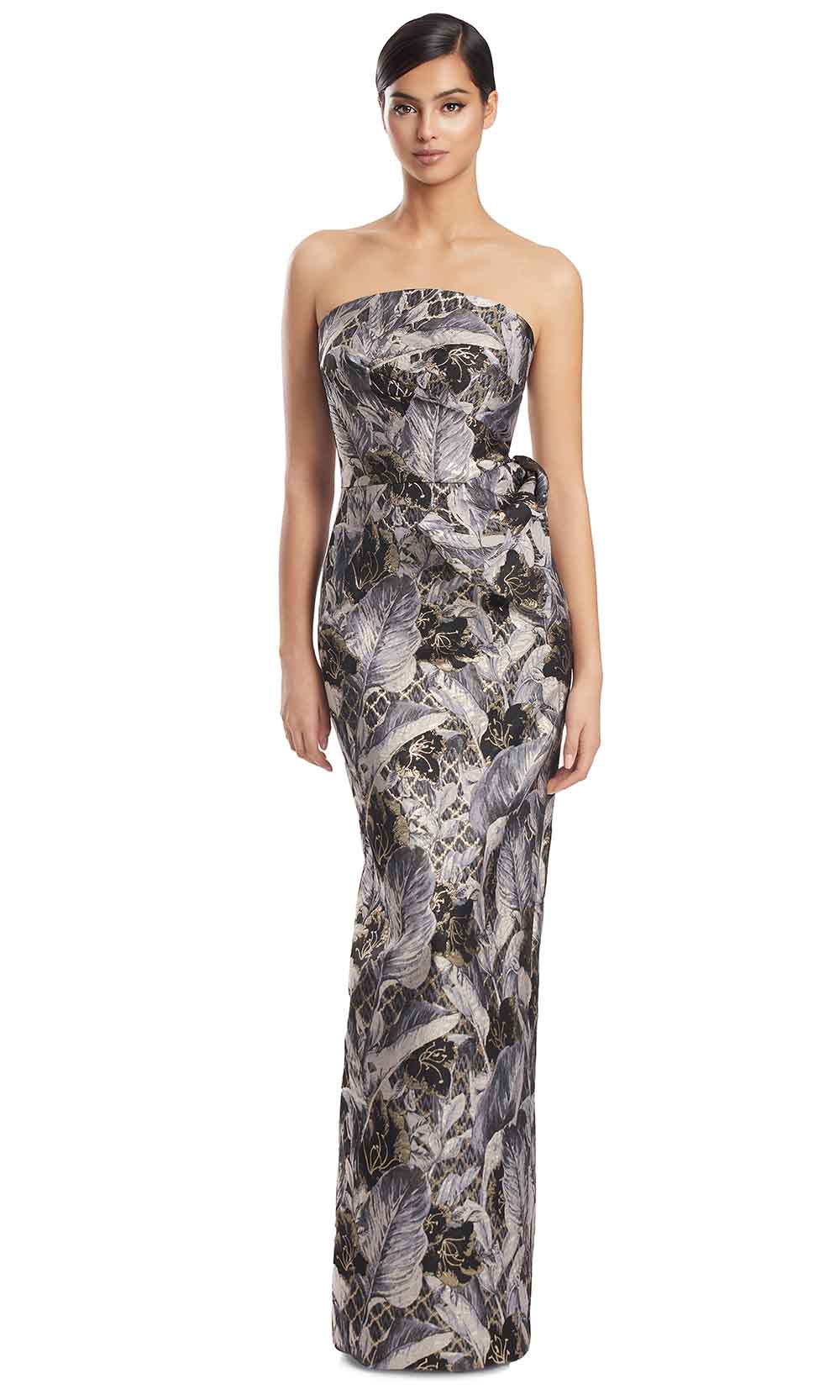 Alexander by Daymor 3221S26 - Sculpted Strapless Evening Dress Mother of the Bride Dresses in Black Multi