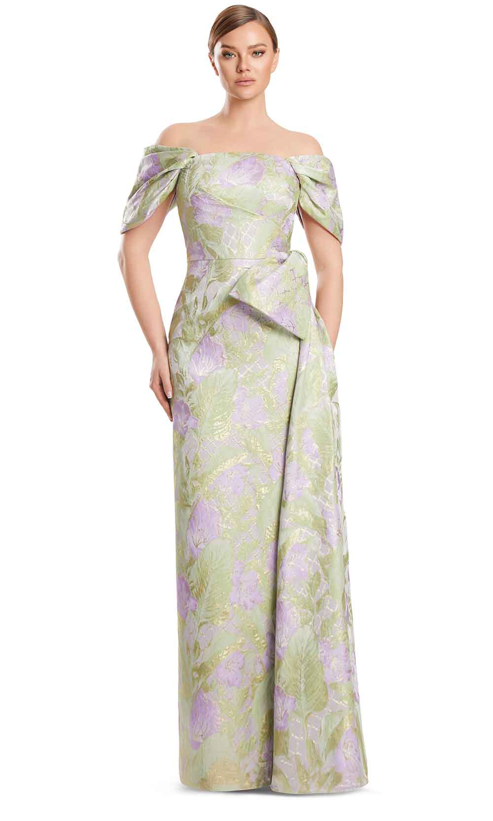 Alexander by Daymor 3221S26 - Sculpted Strapless Evening Dress Mother of the Bride Dresses in Meadow Dew Multi