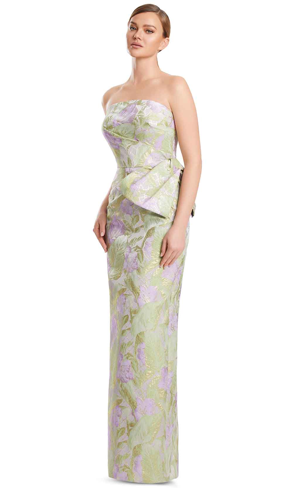 Alexander by Daymor 3221S26 - Sculpted Strapless Evening Dress Mother of the Bride Dresses in Meadow Dew Multi