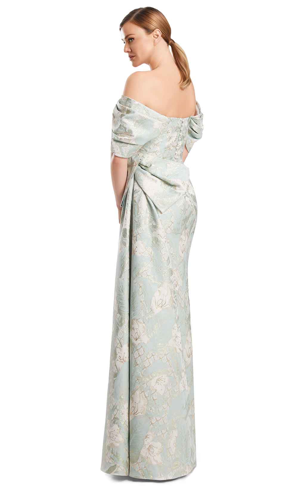 Alexander by Daymor 3221S26 - Sculpted Strapless Evening Dress Mother of the Bride Dresses in Soft Mint Multi