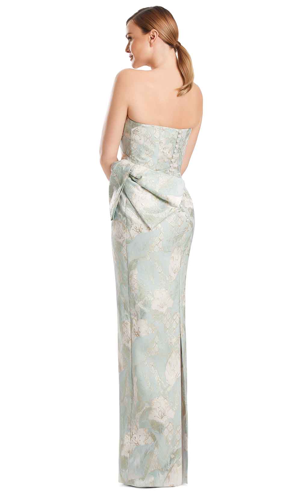 Alexander by Daymor 3221S26 - Sculpted Strapless Evening Dress Mother of the Bride Dresses in Soft Mint Multi