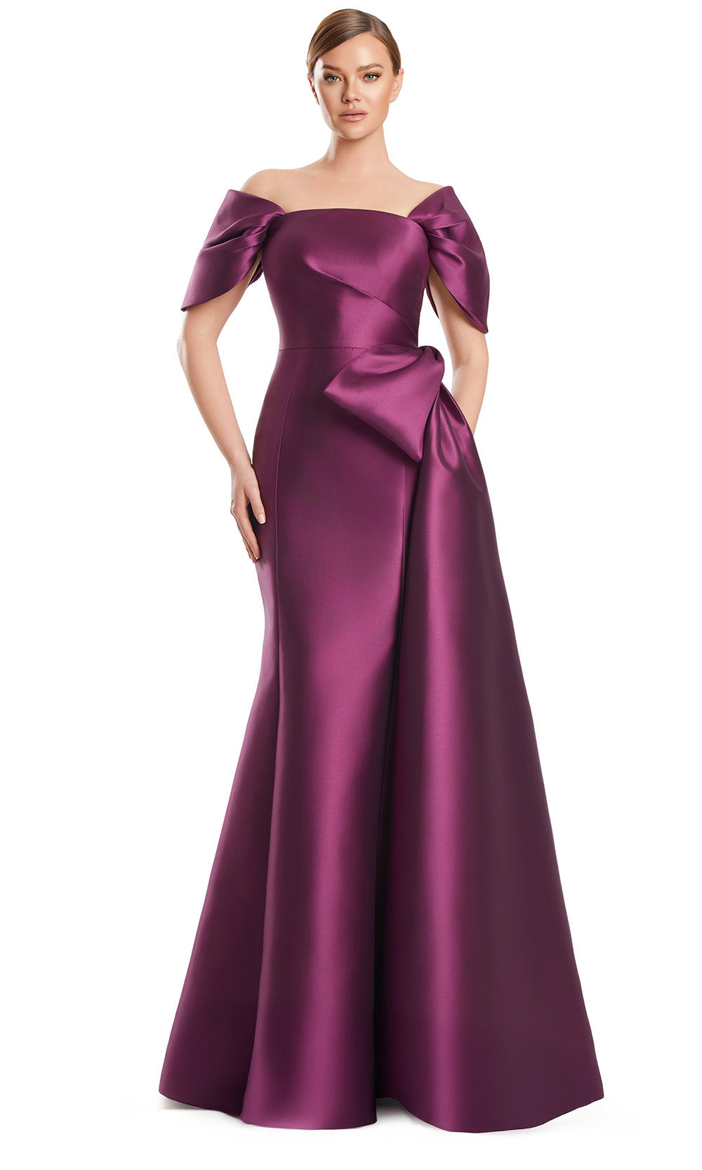 Alexander by Daymor 3222S26 - Mermaid Evening Dress Mother of the Bride Dresses in Plum