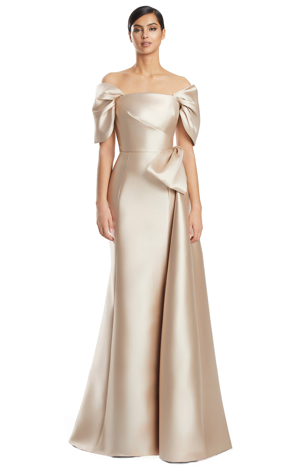 Alexander by Daymor 3222S26 - Mermaid Evening Dress Mother of the Bride Dresses in Wheat