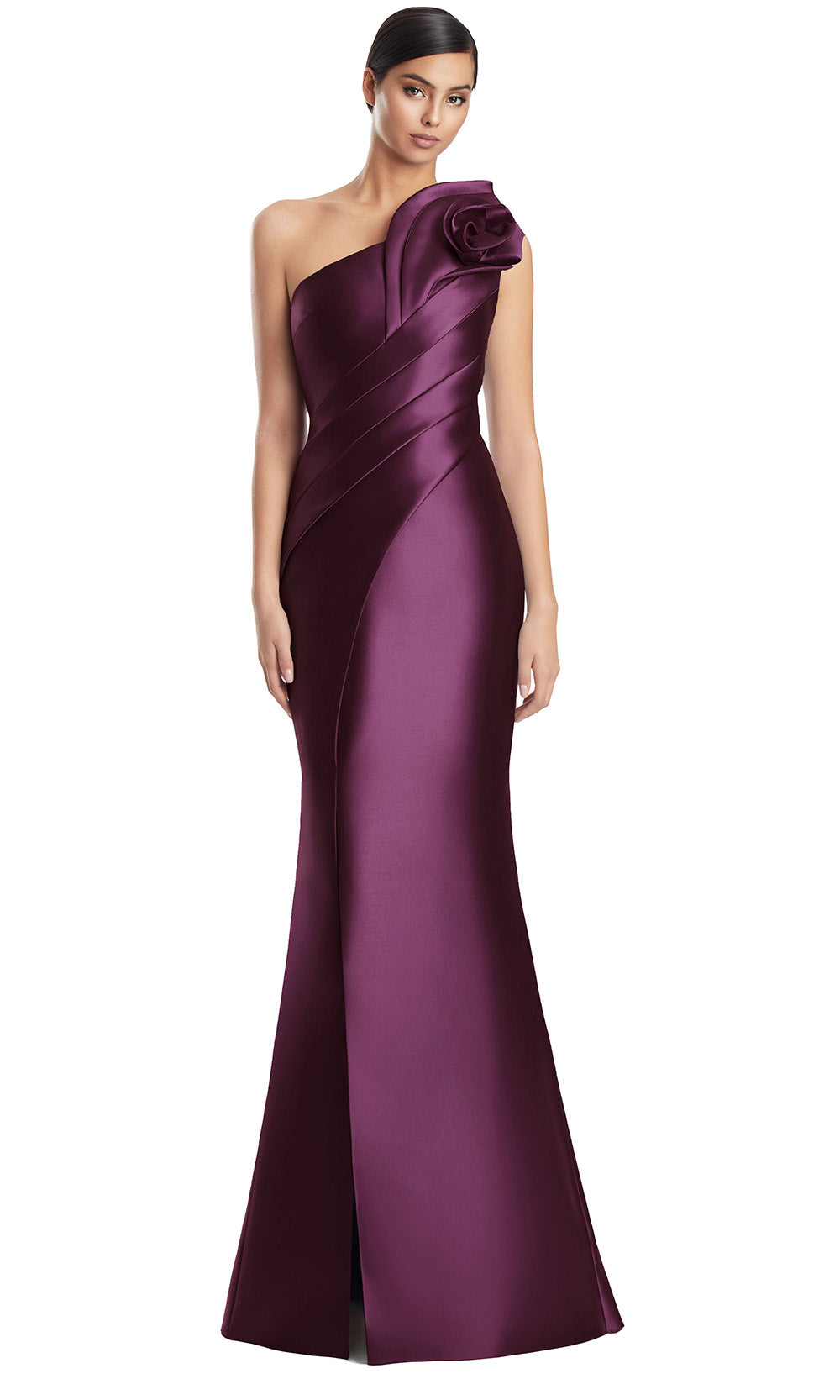 Alexander by Daymor 3230S26 - Asymmetrical Floral Evening Dress Mother of the Bride Dresses