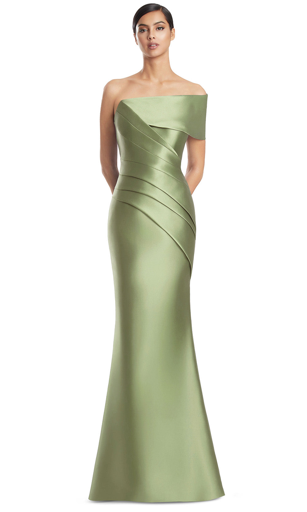 Alexander by Daymor 3232S26 - Sculpted Formal Evening Dress Mother of the Bride Dresses in Olive
