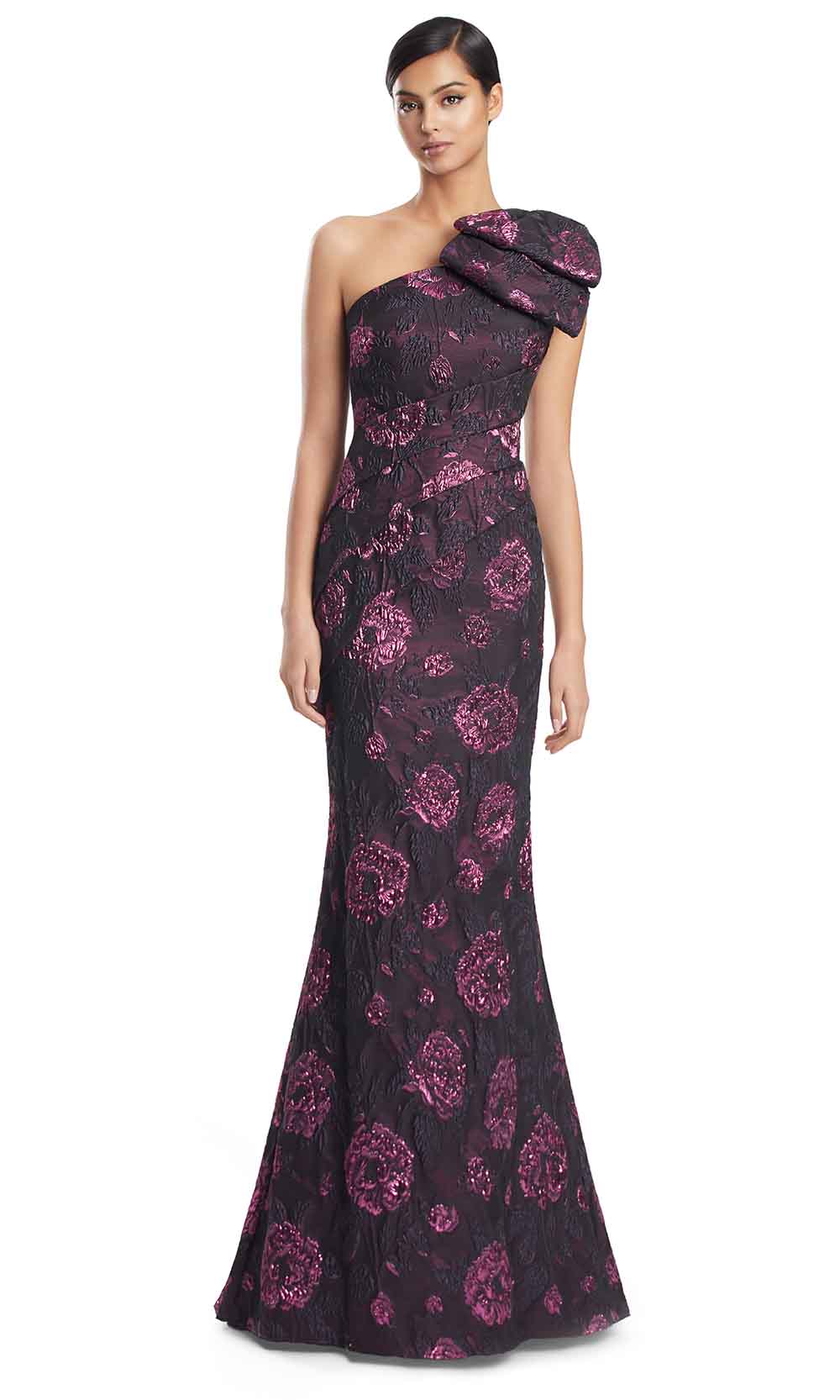 Alexander by Daymor 3233S26 - Sculpted Column Evening Dress Mother of the Bride Dresses in Plum Fuchsia