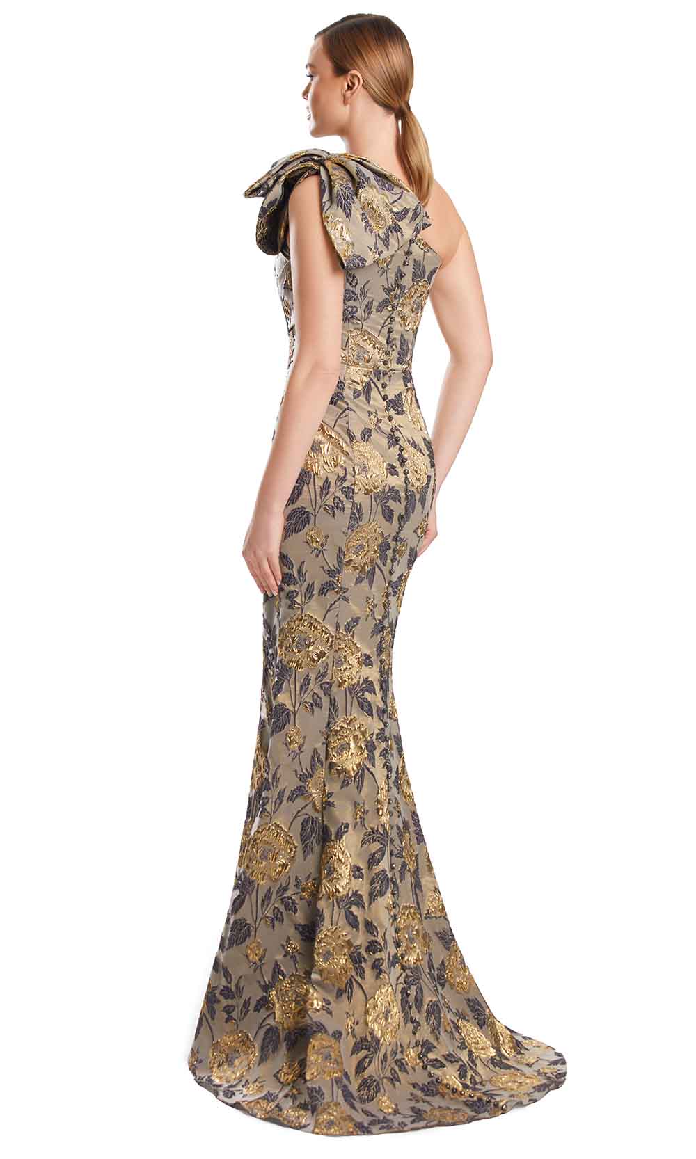 Alexander by Daymor 3233S26 - Sculpted Column Evening Dress Mother of the Bride Dresses in Royal Gold