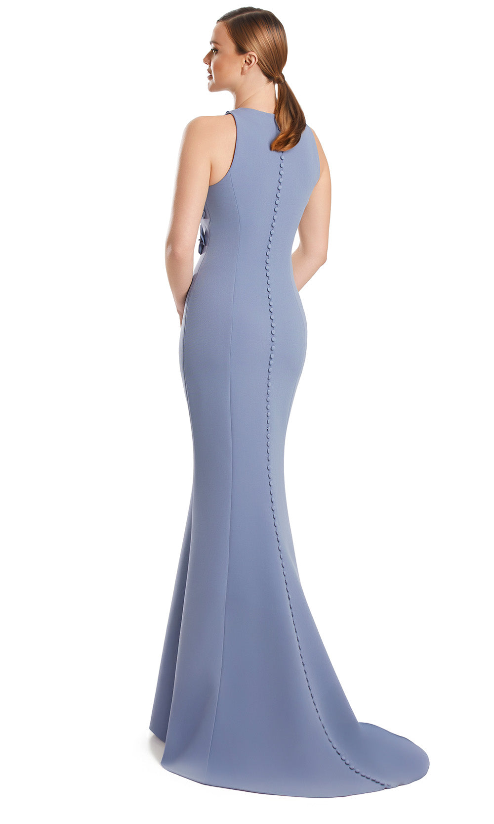 Alexander by Daymor 3235S26 - Floral Applique Gown In Deplhi Blue