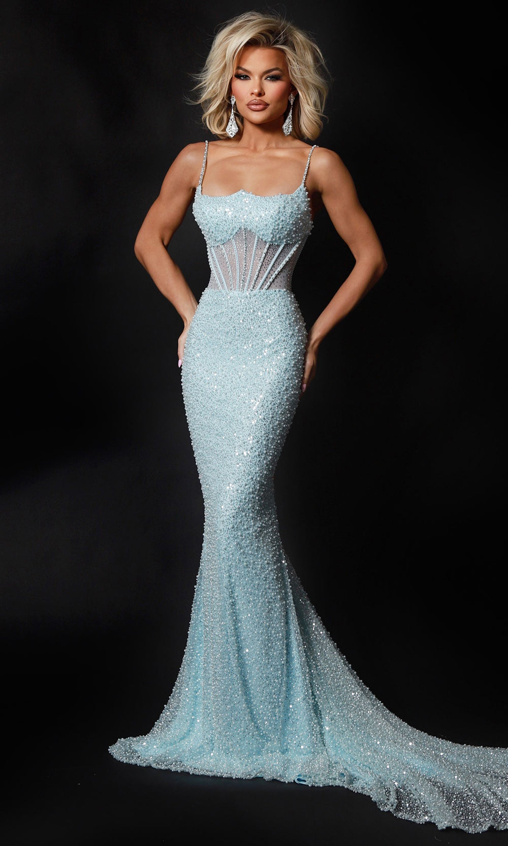 Johnathan Kayne 3235 - Beaded Corset Mermaid Evening Dress Prom Dresses