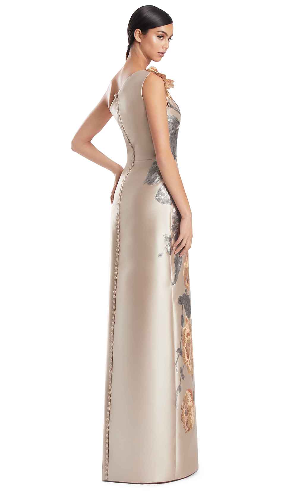 Alexander by Daymor 3238S26 - Jacquard Column Evening Dress Mother of the Bride Dresses in White Multi